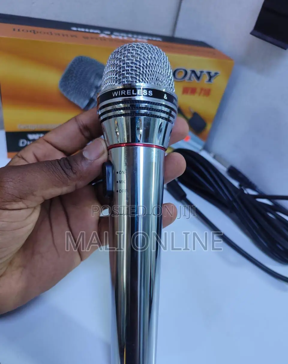 Sony Wm-718 Dual Mode Dynamic Microphone Wired&Wireless Mic