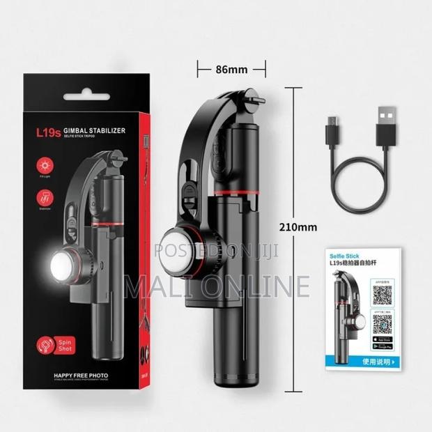 L19s Auto-balance Gimbal Stabilizer With Tripod & Fill Light - thumbnail 2