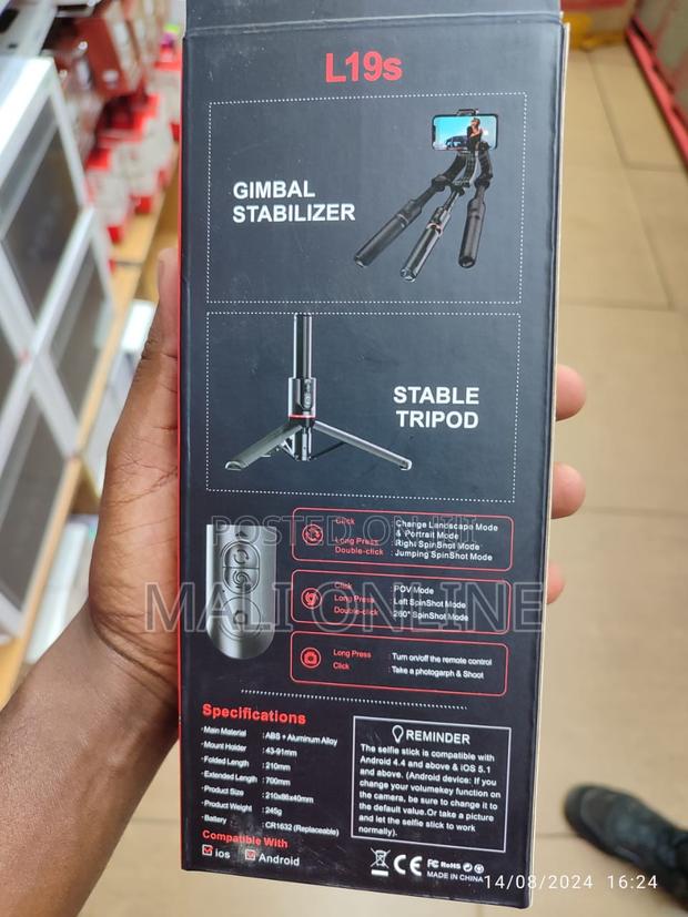 L19s Auto-balance Gimbal Stabilizer With Tripod & Fill Light - thumbnail 3