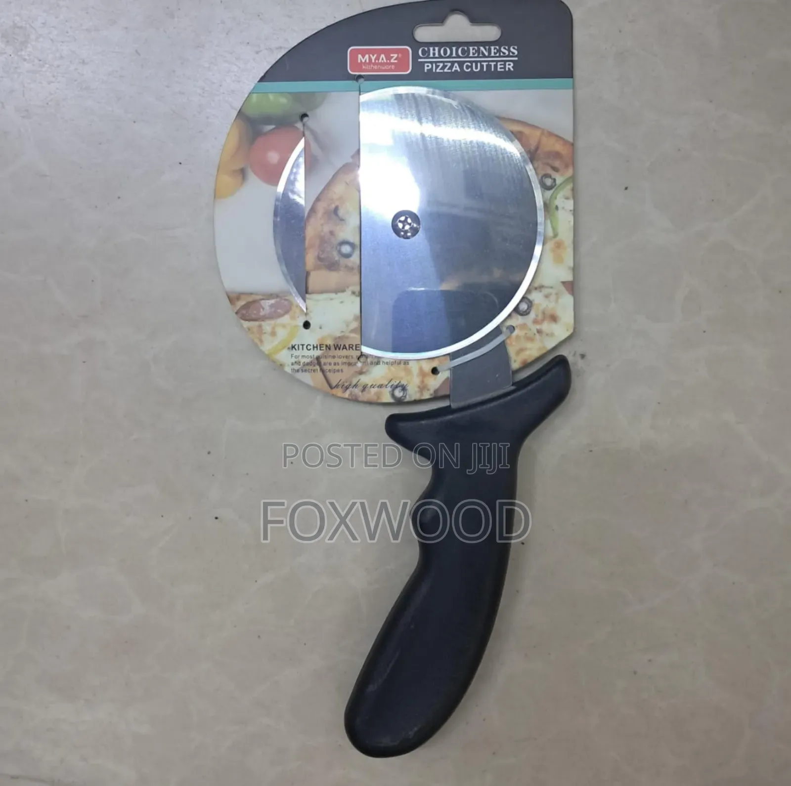 Pizza Cutter Stainless Steel/Wooden Handle