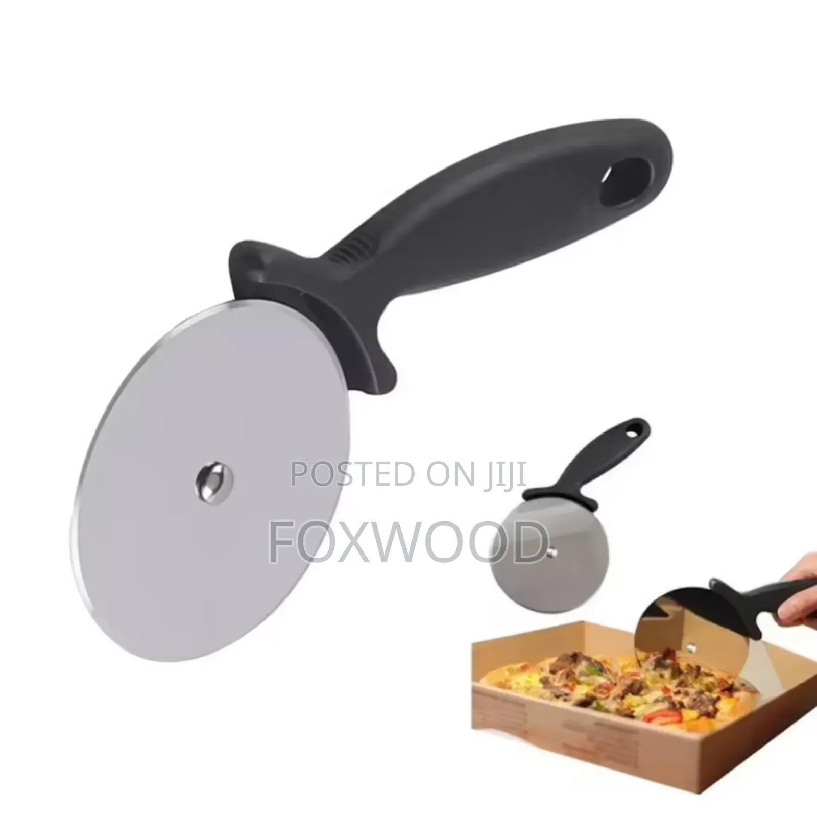 Pizza Cutter Stainless Steel/Wooden Handle