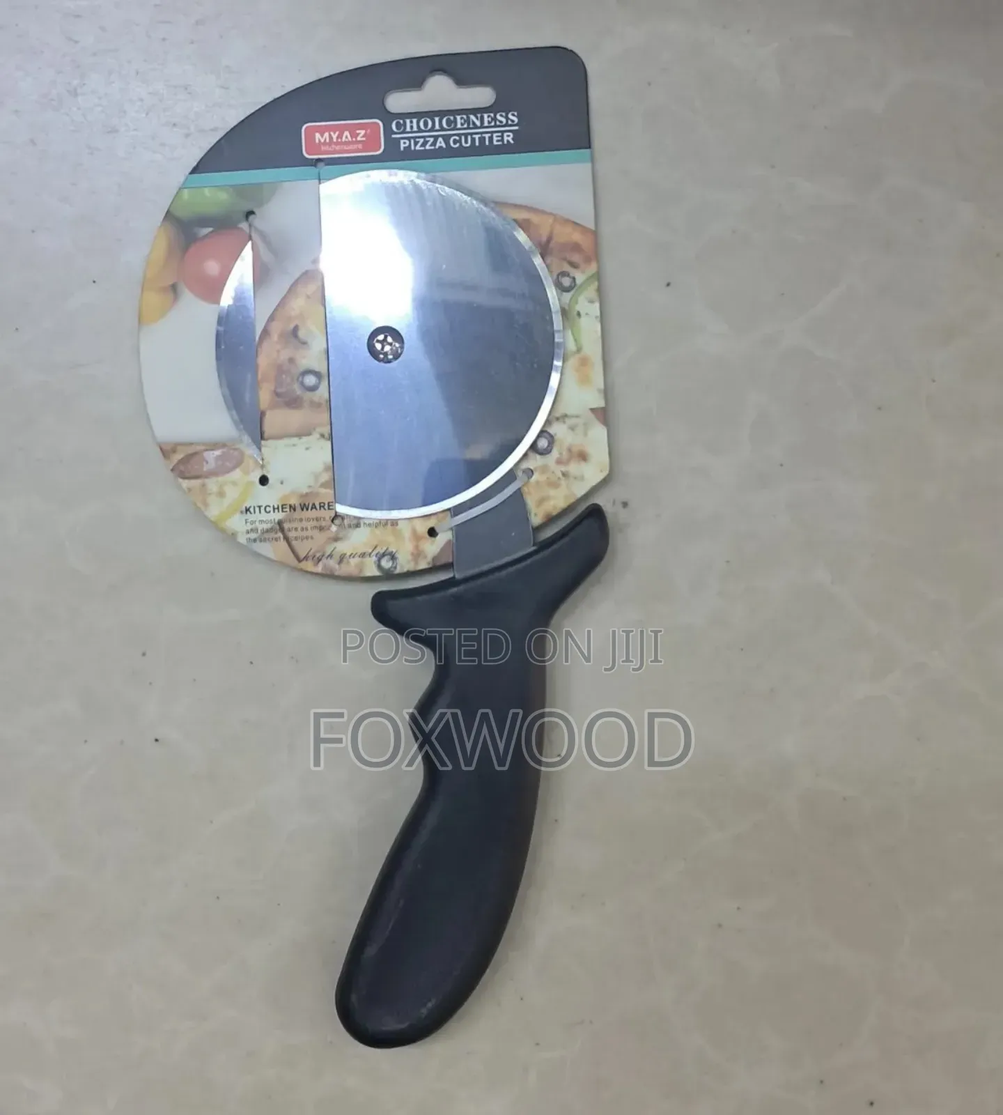 Pizza Cutter Stainless Steel/Wooden Handle
