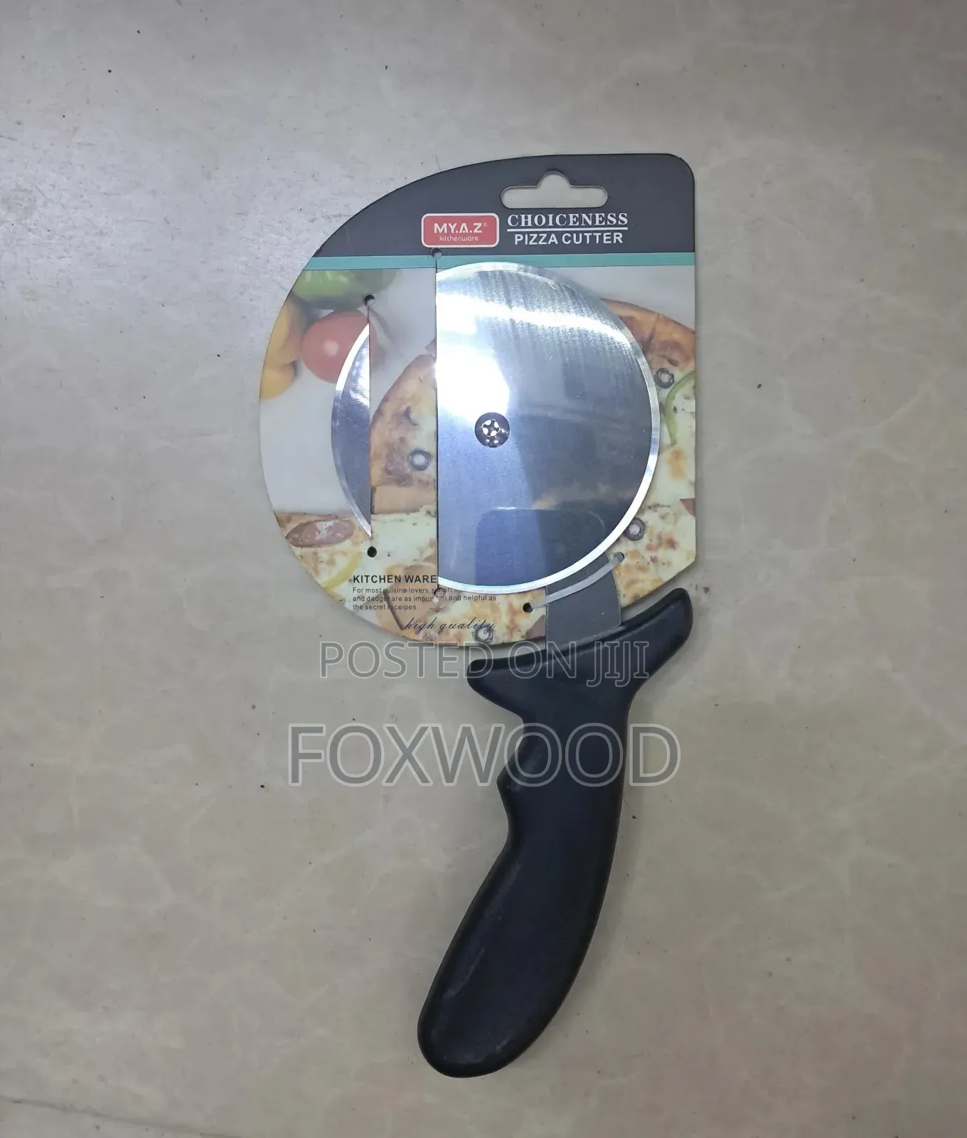 Pizza Cutter Stainless Steel/Wooden Handle