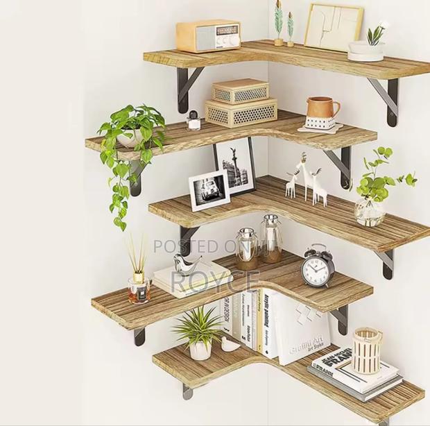 5 in 1 Rustic Wood Floating Shelves - thumbnail 2