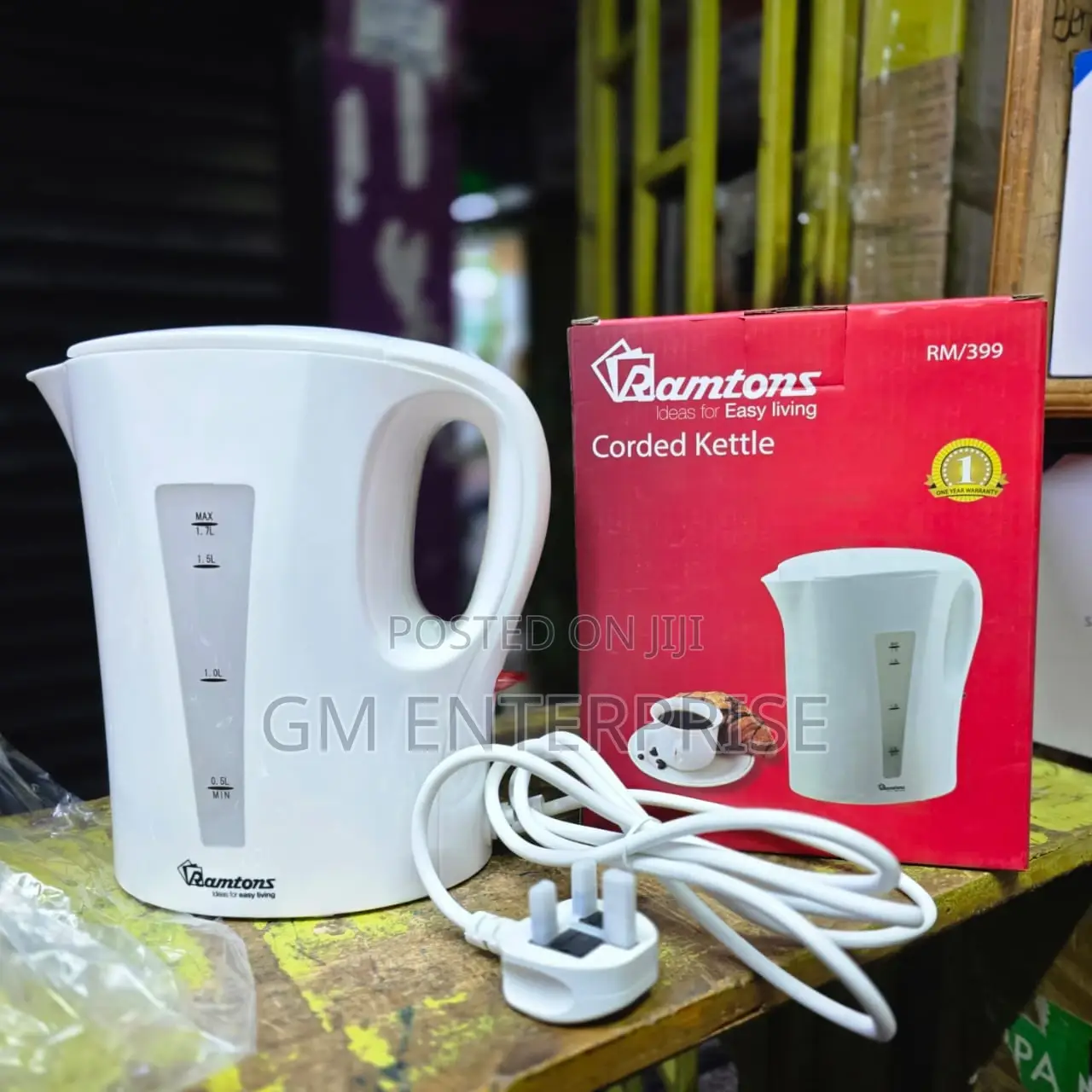 *Ramtons Corded Kettle 1.7litres Rm399