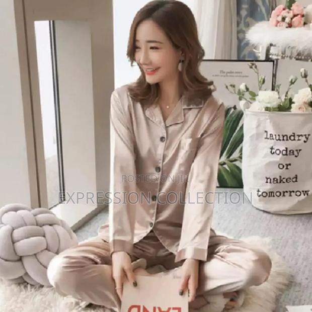 2 In1 Ice Silk Long Sleeve Pajamas.