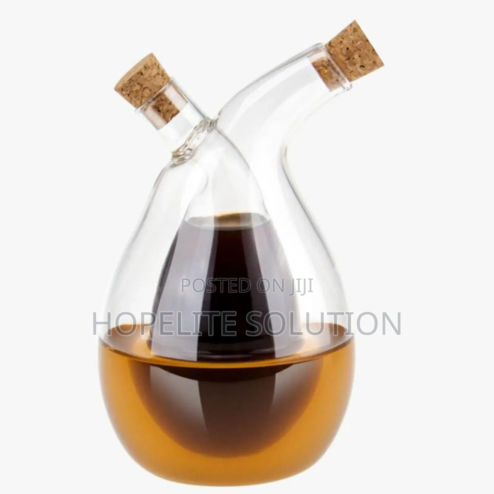 Oil/ Vinegar Glass Twisted