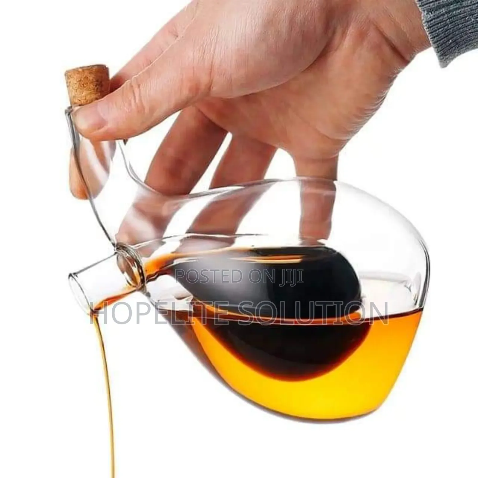 Oil/ Vinegar Glass Twisted