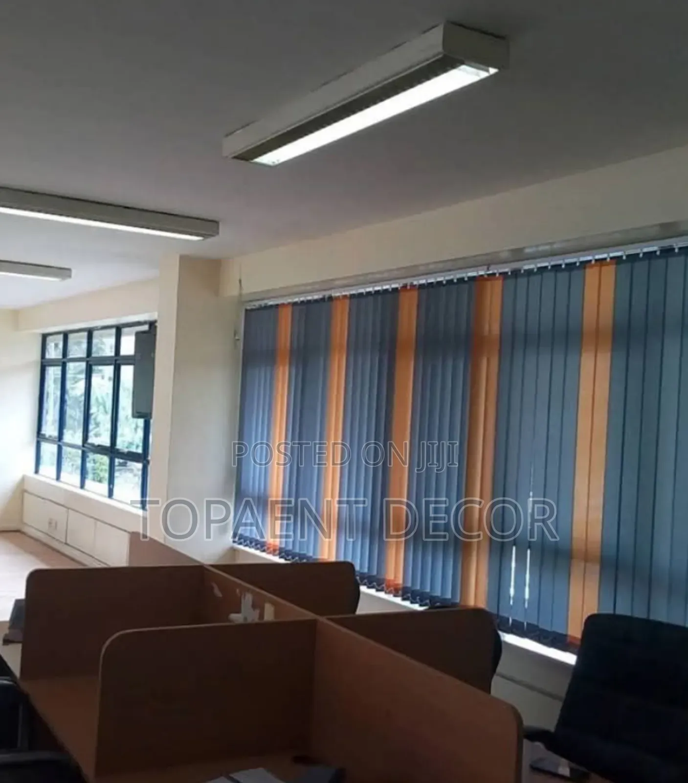Yellow and Blue Vertical Slats for Vertical Window Blinds