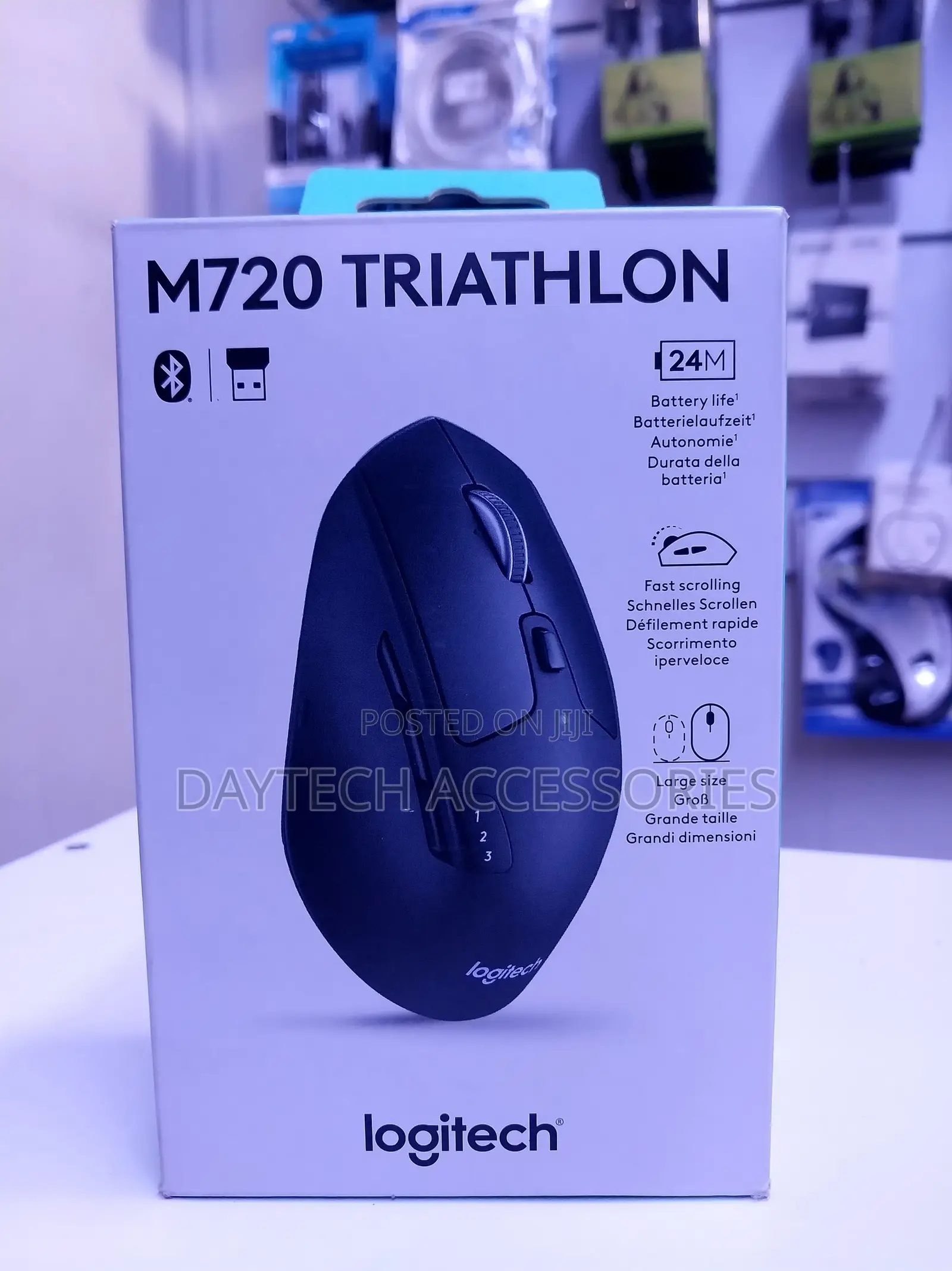 Logitech M720 Multi-Device 8-Buttons Wireless Optical Mouse