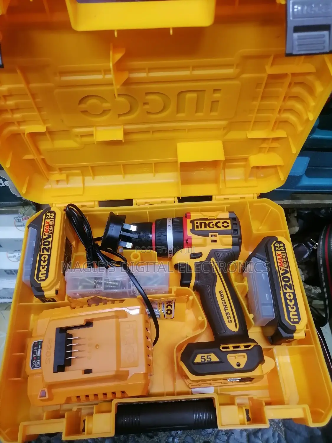 High Standard 20v Ingco Brushless Cordless Drill