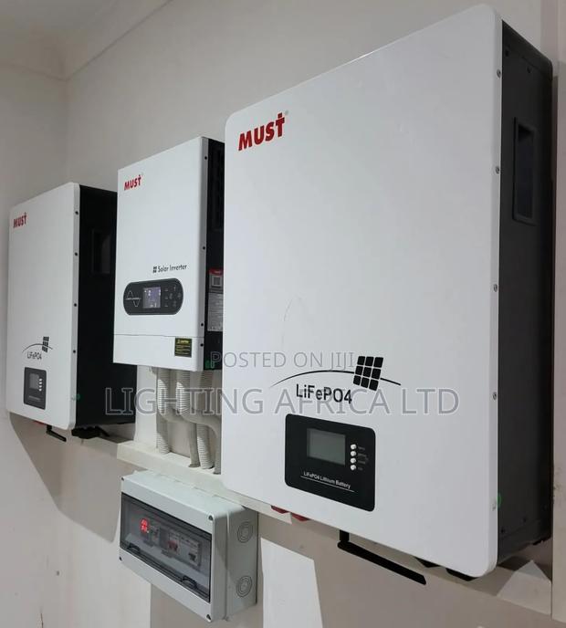 6kva Hybrid Inverter +(2)7.68kwh Lithium + (16) 550w Solar