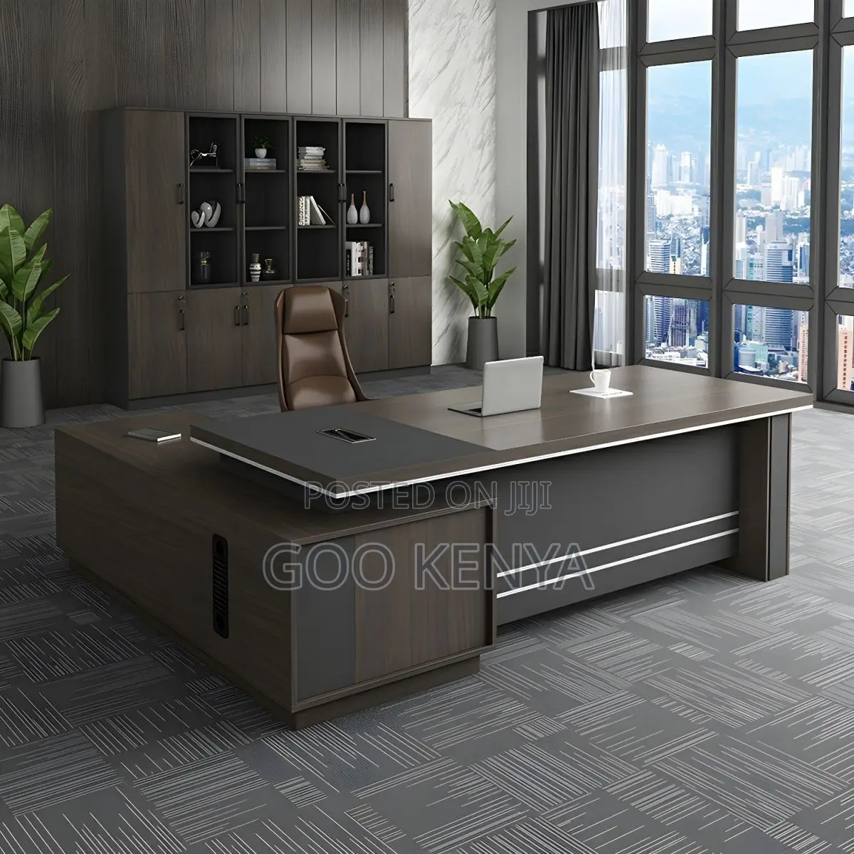 Office Desk ; 1.8cm L. Shaped Luxury Executive Desk