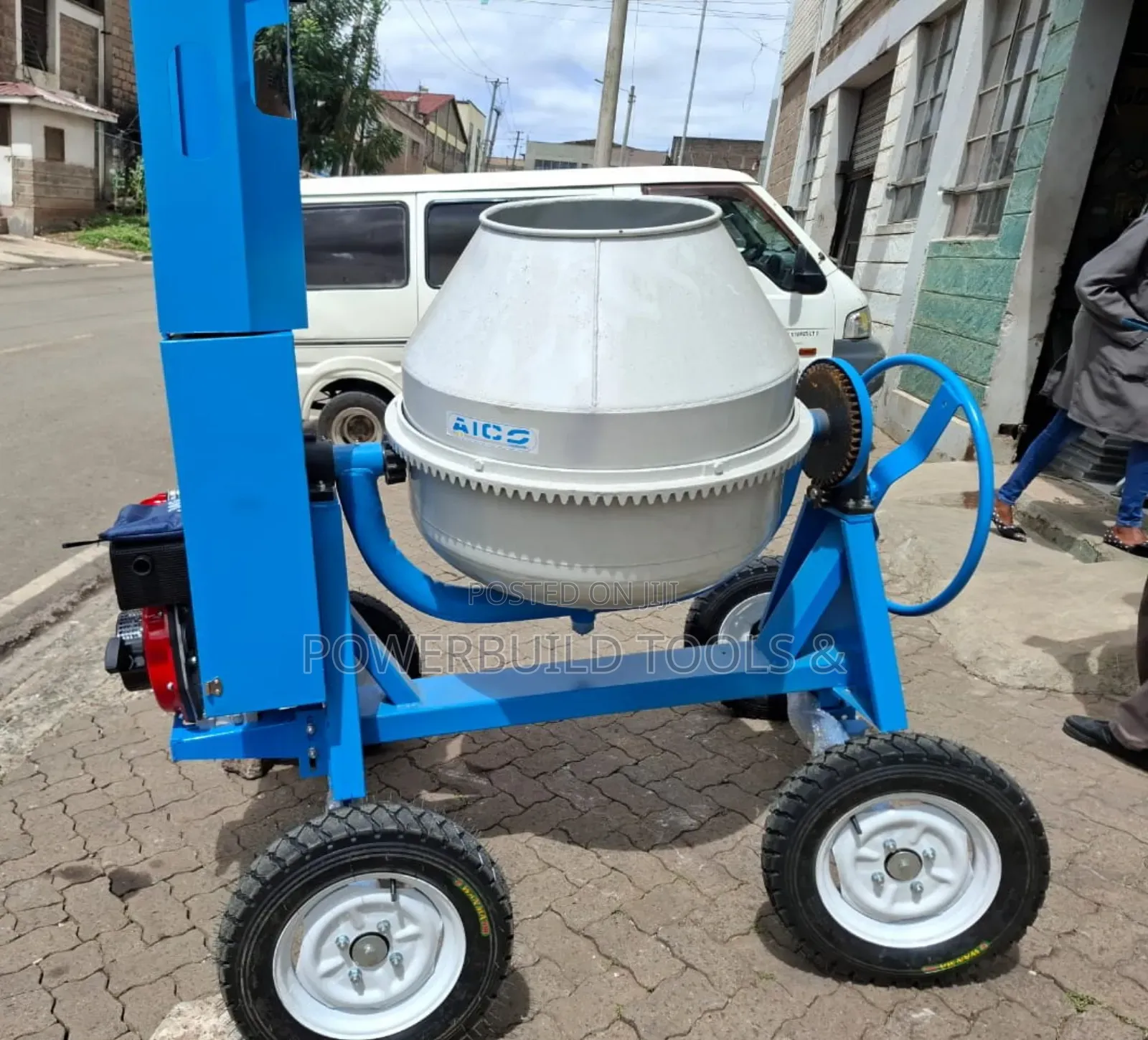 Hydraulic 400l Concrete Drum Mixer Aico Brand 7.5hp Engine