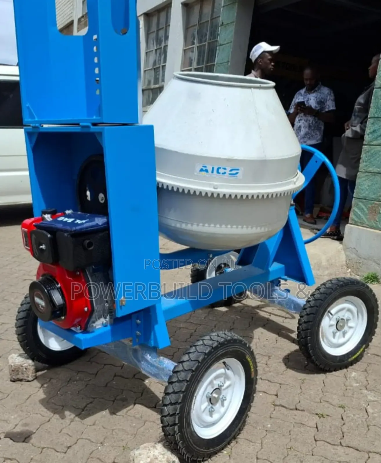 Hydraulic 400l Concrete Drum Mixer Aico Brand 7.5hp Engine