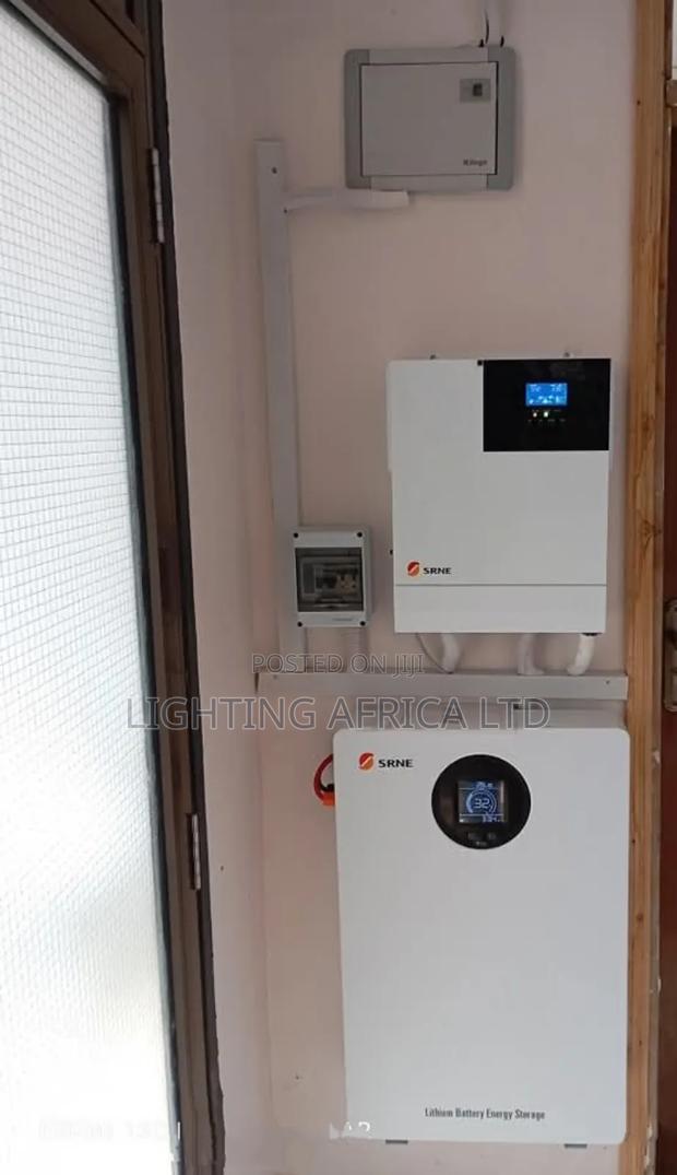 5kva Srne Hybrid Inverter + 5.12kwh Lithium + (6) 615w Solar