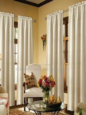 Superhuman Cream Blackout Curtains