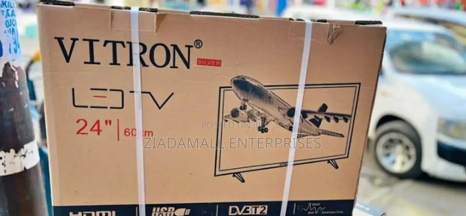 Vitron 24 Inches Ac/Dc Brown Box Tv Htc2418