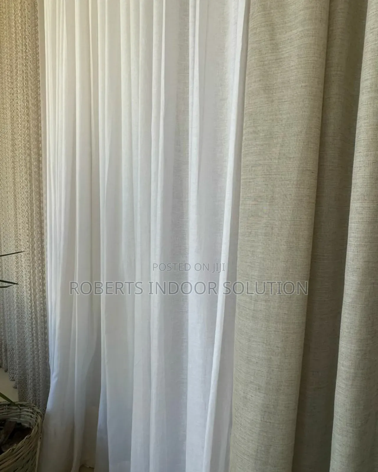 Elevate Your Window With This Beige Linen Curtains