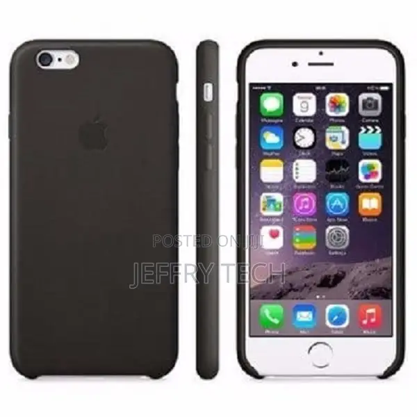 Silicone Leather Back Case for iPhone 7 - Black