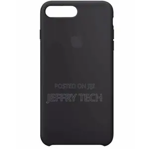 Silicone Leather Back Case for iPhone 7 - Black