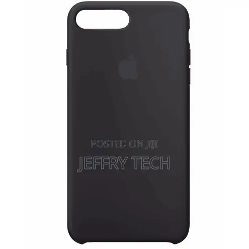 Silicone Leather Back Case for iPhone 7 - Black