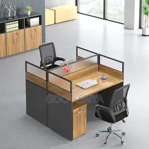 Office Desk ; 2-Way Workstation Desk With Comfortable Chair