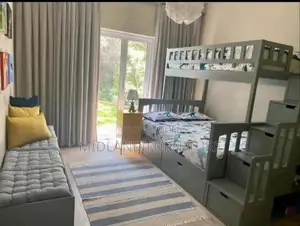 Grey Bunk Bed Double Decker With Stairs