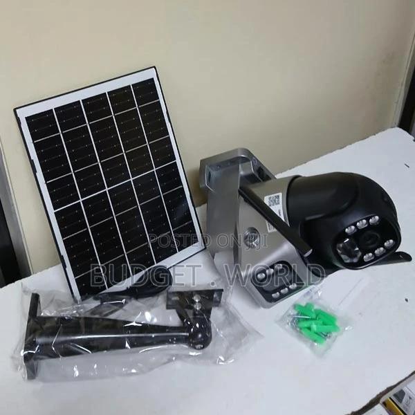 Gray .Dual Lens PTZ V380 Pro 4g Dual Lens Solar PTZ Camera