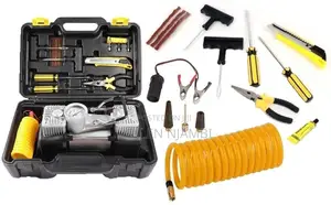 2-Cylinder Air Compressor With Tool Repair Kit