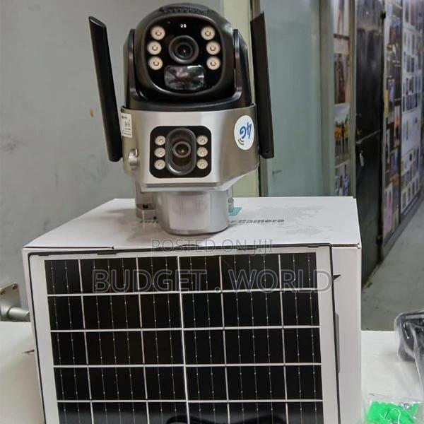 Wireless Ip Camera 2 in 1 V380-Dual Lens 4g Solar CCTV