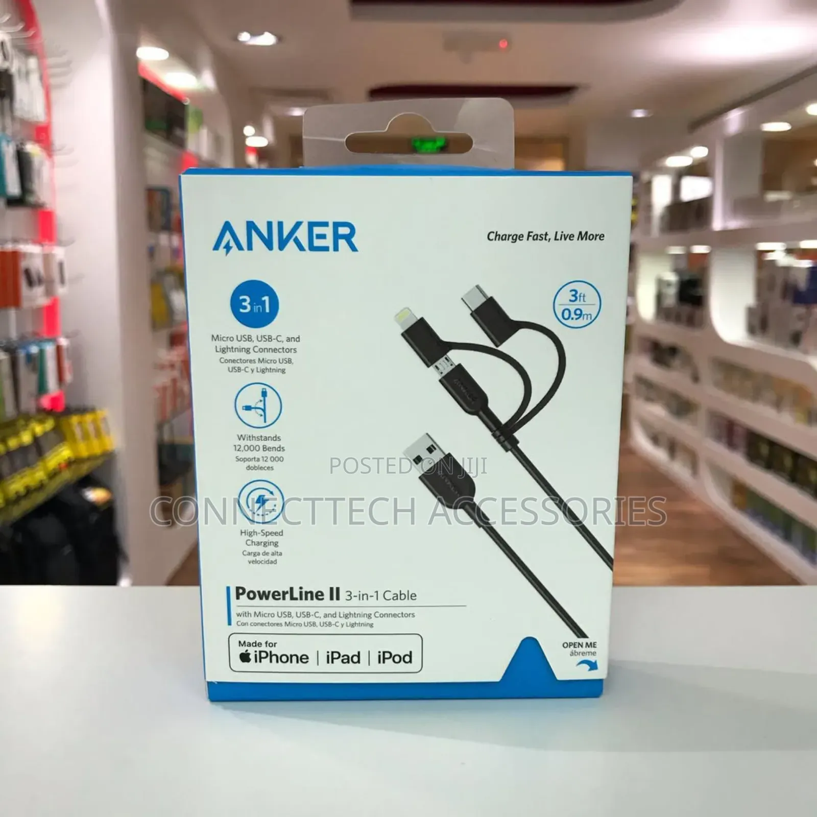 Anker Powerline Ii 3-in-1 Cable