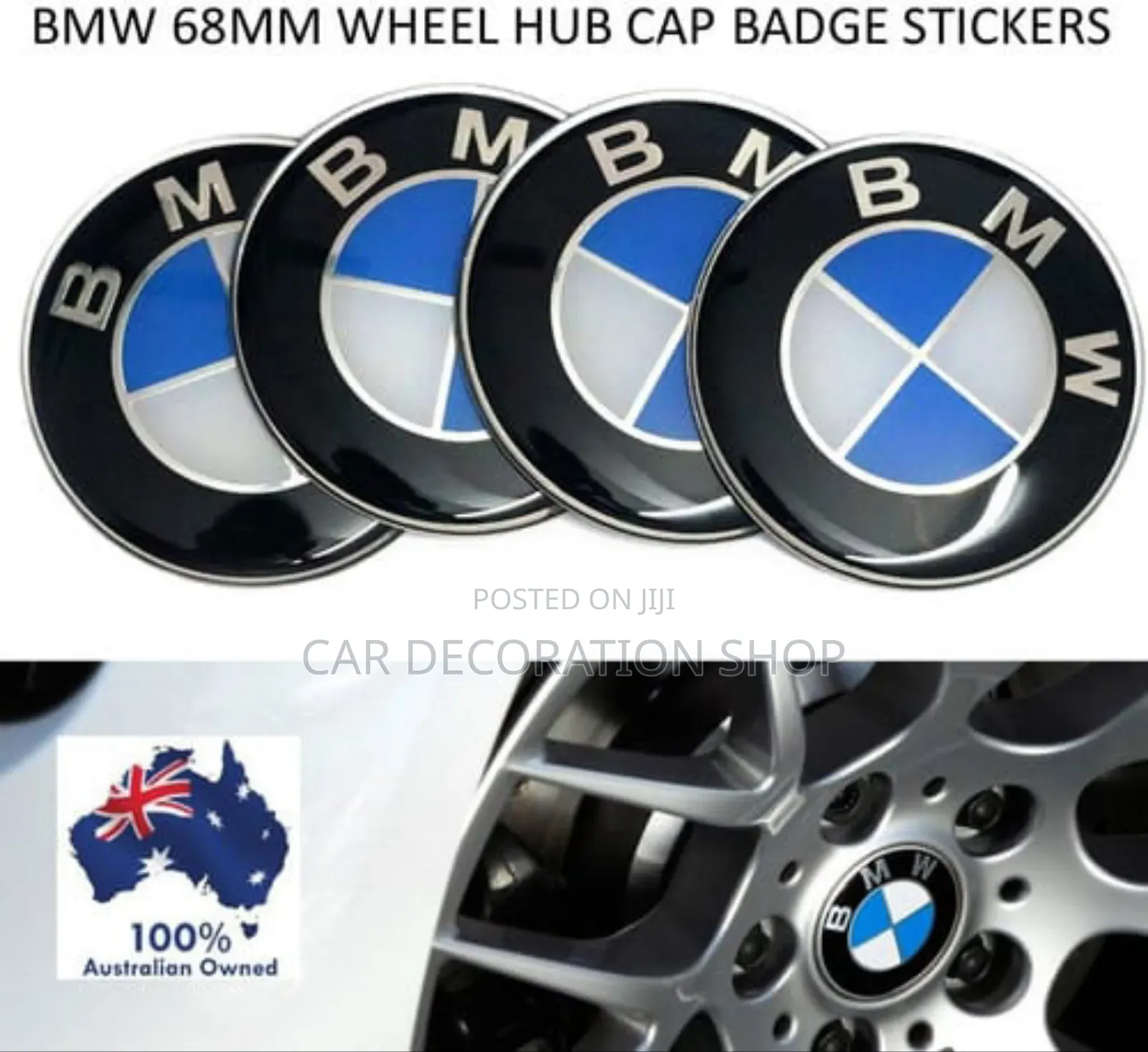 4pcs BMW Rim Logo Stickers