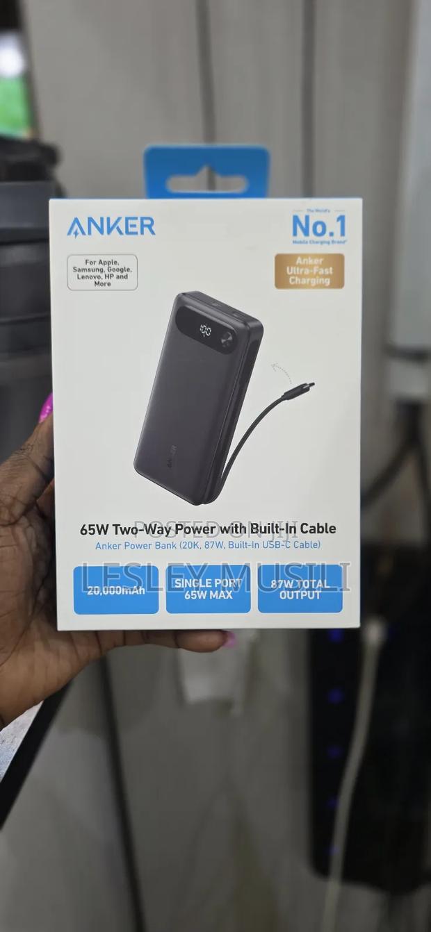 Anker Powerbank 20000mah 87w Built-in Usb-C Cable - thumbnail 2