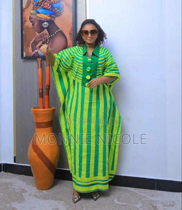 Bluish Ankara Classy Dress - thumbnail 3