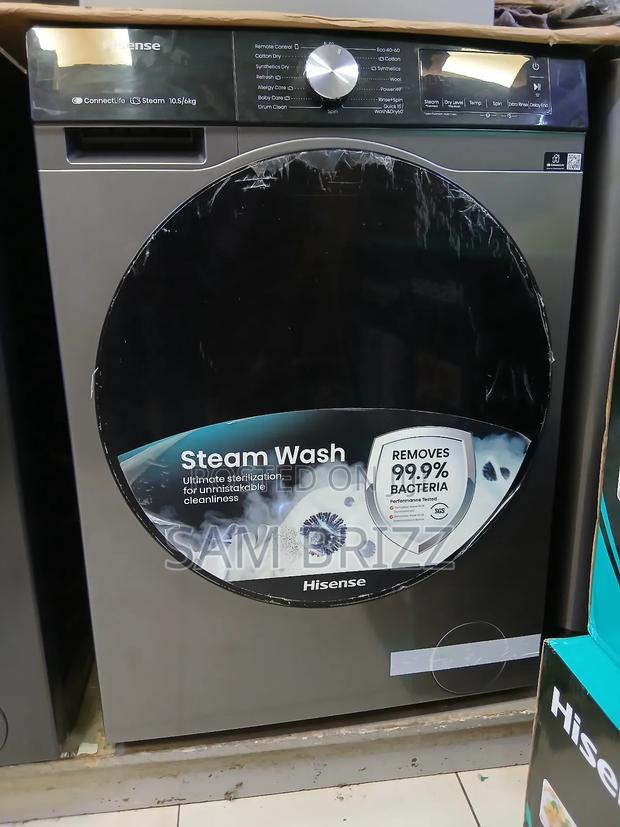 Hisense Washing Machine 10.5/6kgs Wash and Spin