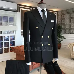 Black Double Breast Suit