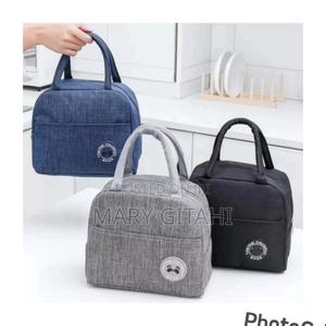 Medium Size Lunch Bag Blue and Grey - thumbnail 2