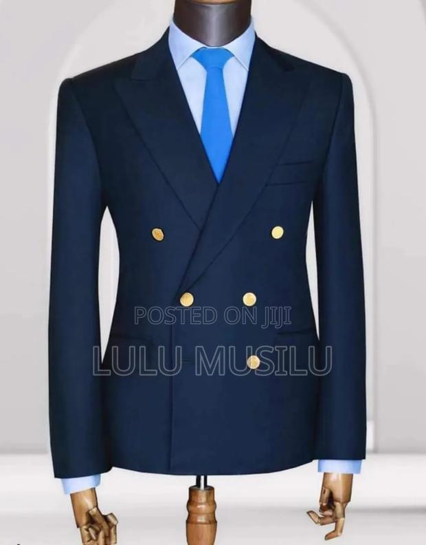Navy Blue Double Breast Suit - thumbnail 2