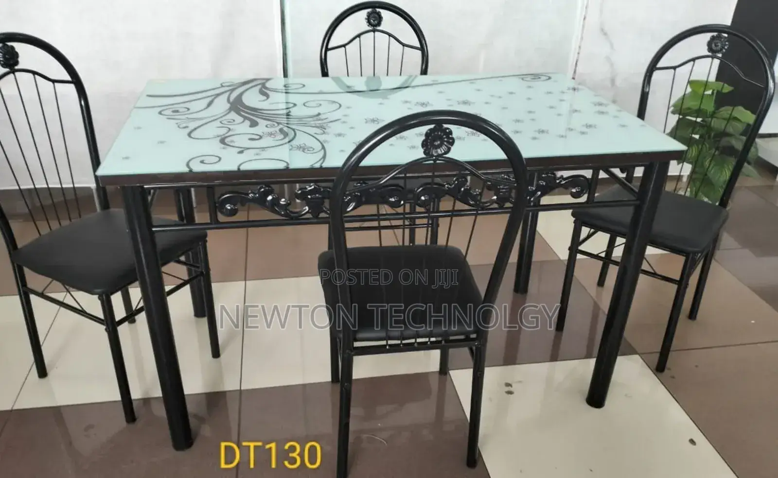 Executive White 4 Sitter Dinning Table