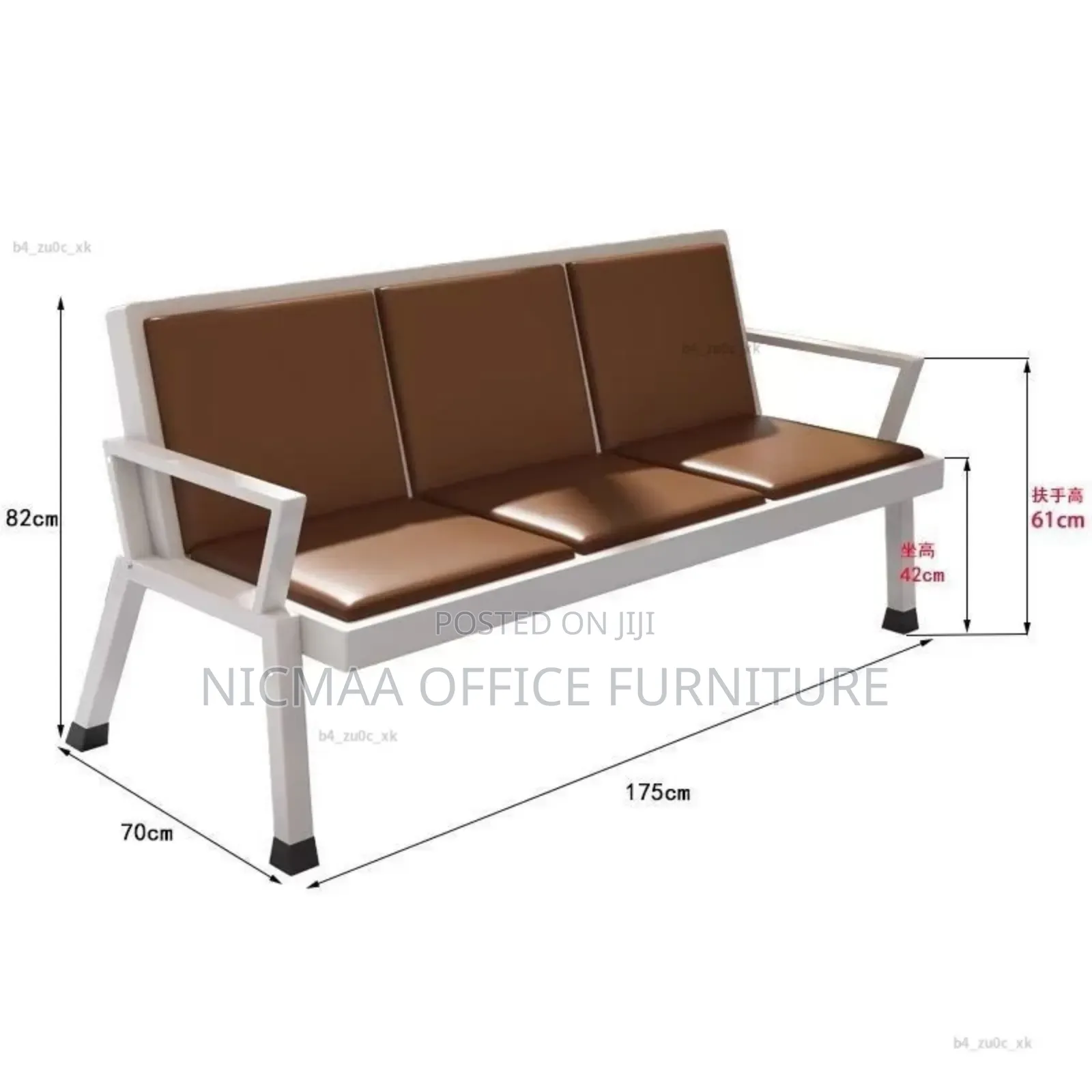 Office Sofa 3-Person Row