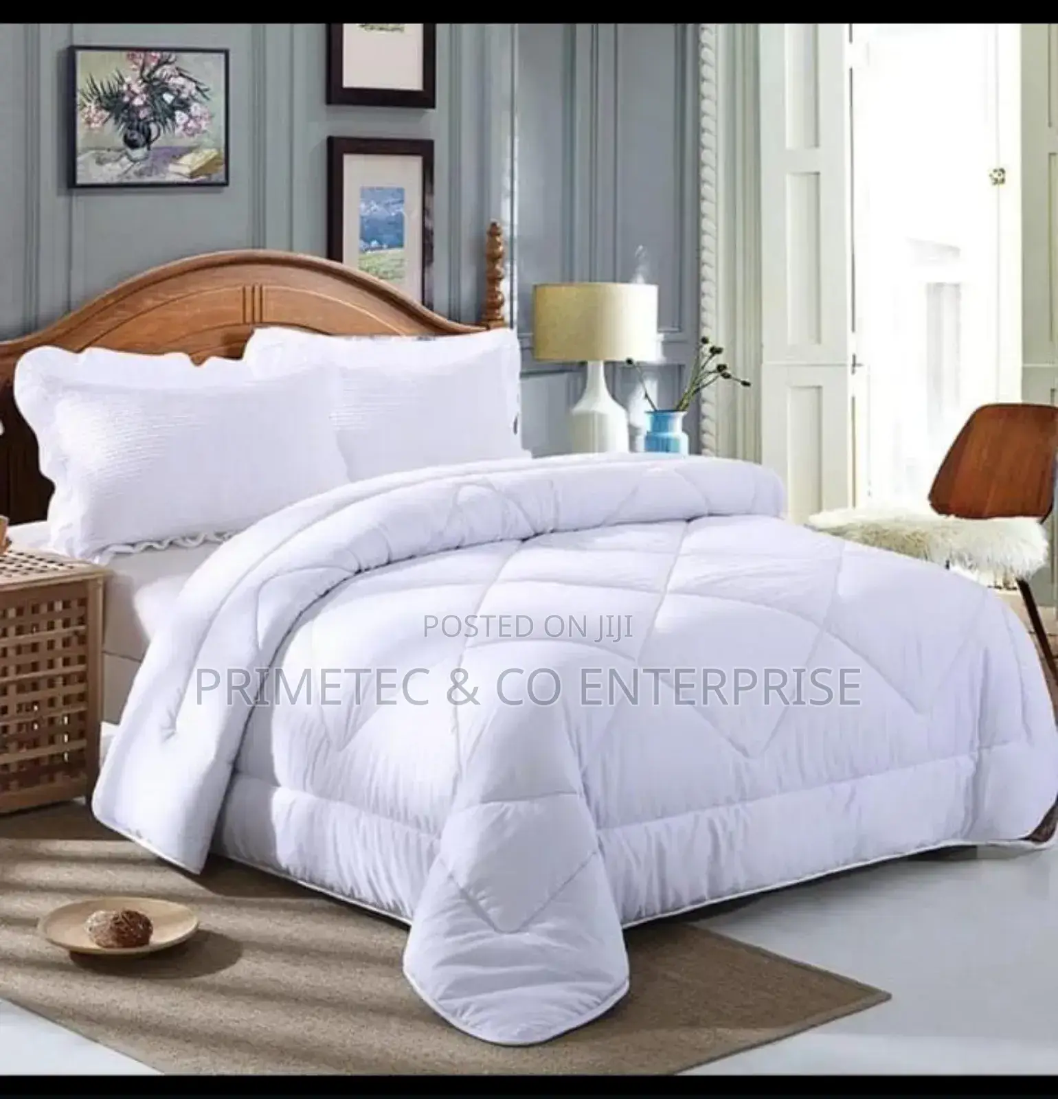 White Binded Duvet Set