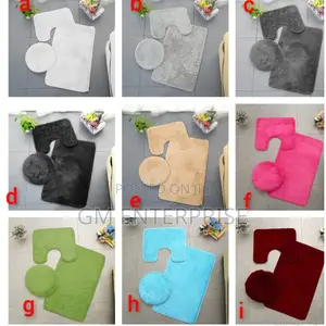 *Fluffy 3 in 1 High Quality Toilet Mats