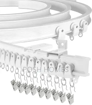 White 6m Bendable Curtain Rails