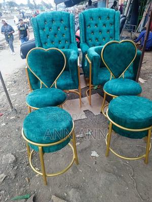 2 Styling Chairs 2 Pedicure Seats 2 Love Seat and 2 Stools - main view