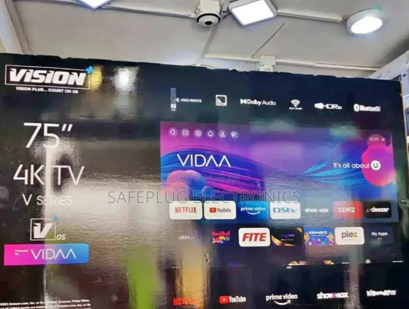 Tv Vision+ 75inch Vidaa +Os Smart Tv; Frameless