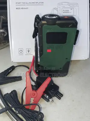 Car Battery Jump Starter With Inflator and Electric Display