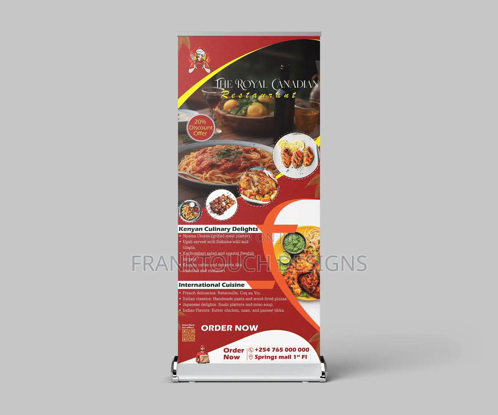 Narrow Roll Up Banner With Stand