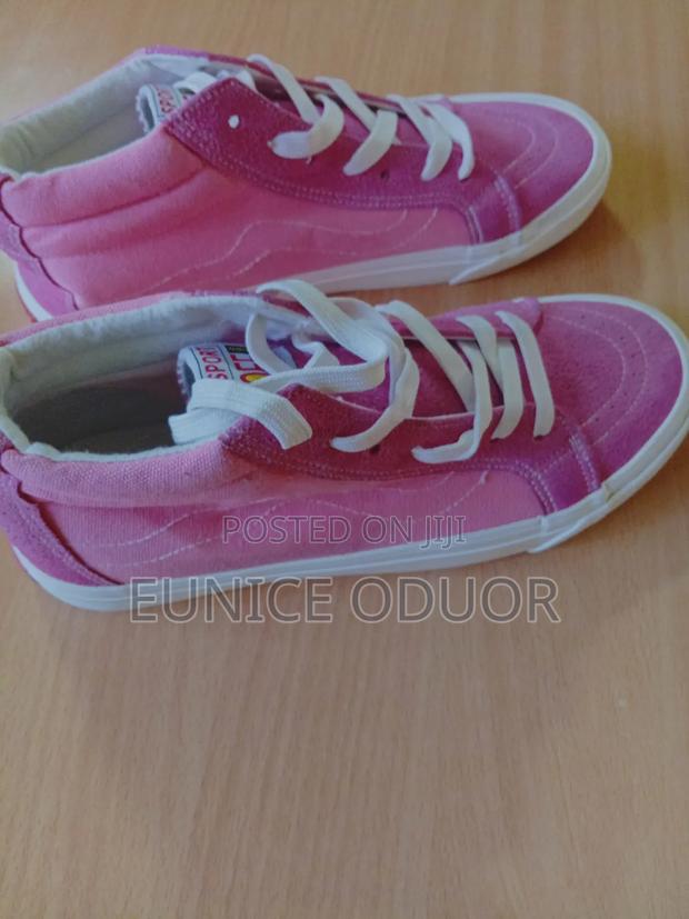 Ladies Pink Canvas Shoes - thumbnail 2