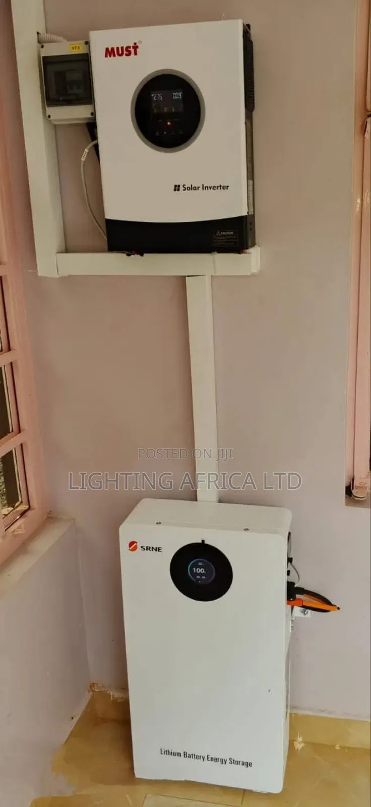 Off-Grid 10kva Must Inverter + 15kwh Lithium Battery + (12)615w Solar